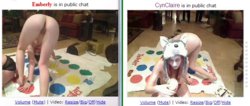 Emberly and CynClaire playing Twister 01.jpg