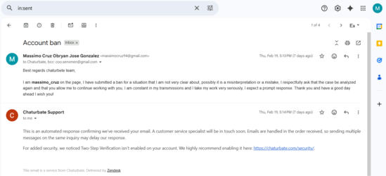 Email sent from the personal account linked to the model account.png